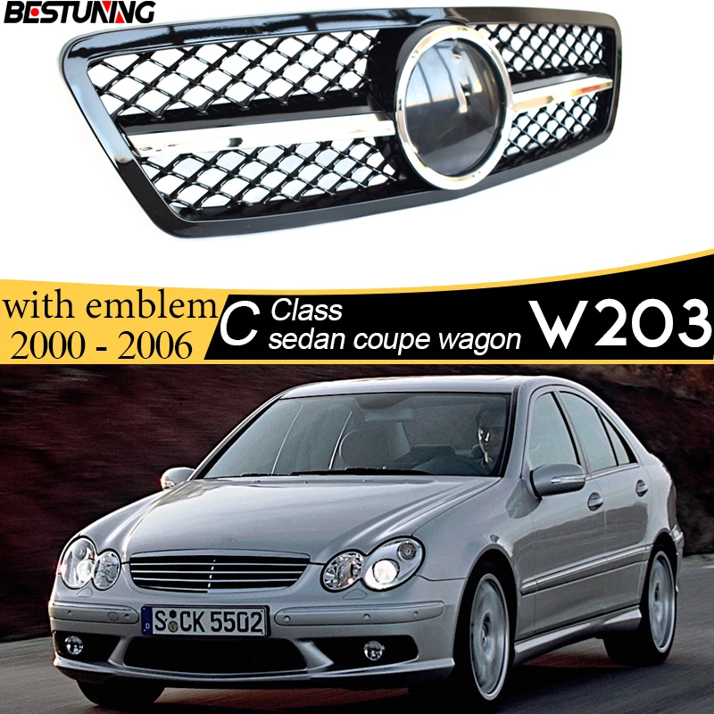 良質 ベンツ W203 フロントグリル ABS材質 平成13-19 2001-2007 C