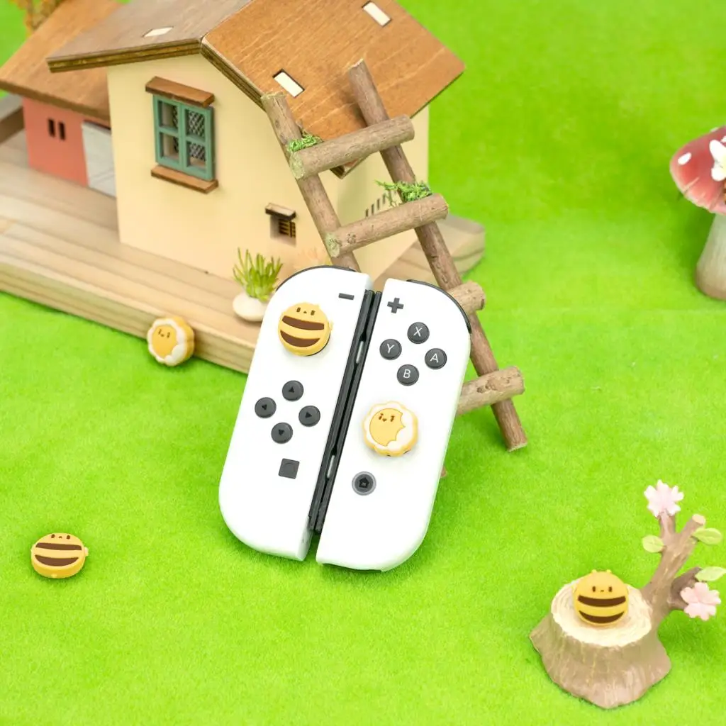 Super Cute Silicone Soft Joycon Thumb Stick Grip Cap Joystick Cover For Switch Oled NS Lite Joy-con Controller Thumbstick Case