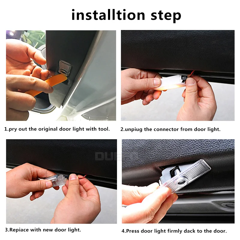 Led Car Door Welcome Lights For Audi A1 A3 8P 8V A4 A5 A6 A7 A8 Q3 Q5 Q7 Q8 Sline TT Projector Ghost Shadow Lamp 2Pcs led car lights car door projector lamps led car decorative lights led car decoration lamp car projector lamp led lights