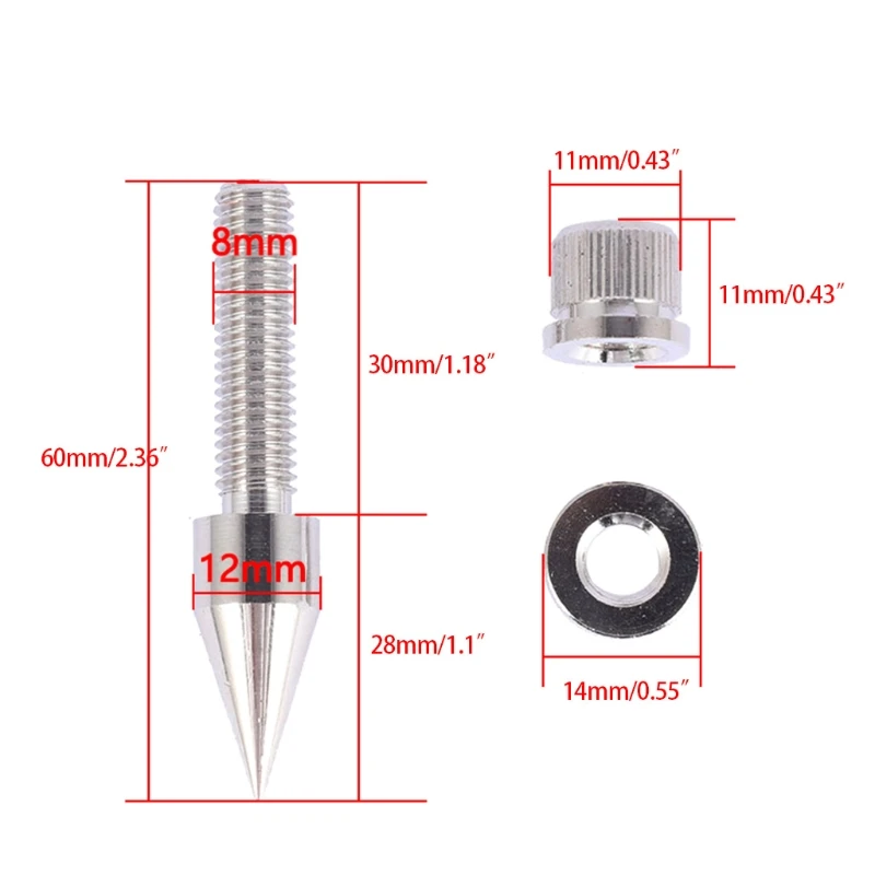 8 Pezzi Altoparlante Spikes Piedistallo HiFi Altoparlante AMP CD Cone