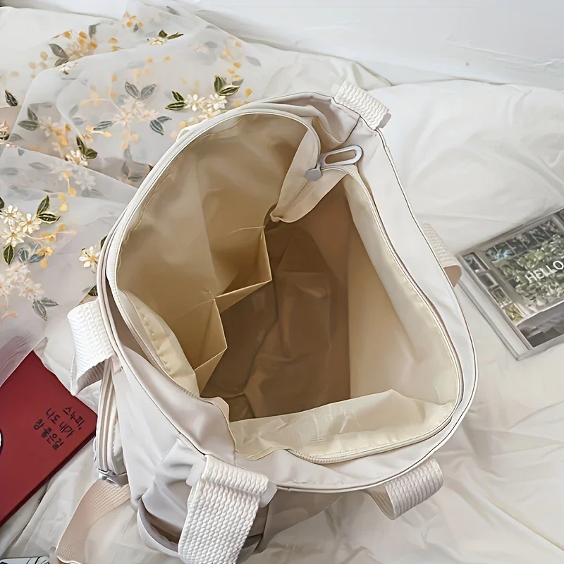 Artistic Girl Large Capacity Shoulder Bag Versatile Student Contrast Color Messenger Bag Portable Handbag