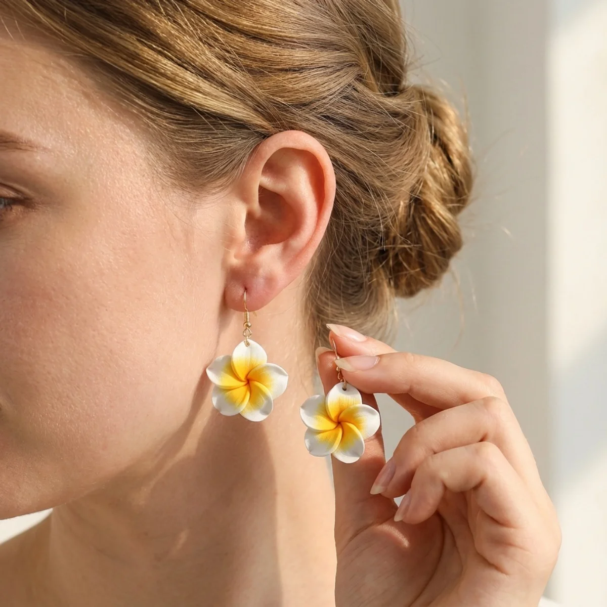 Bohemian Weiche Ton Blume Tropfen Ohrringe Für Frauen Männer Bunte Harz Floral Baumeln Ohrring Sommer Strand Urlaub Partei Schmuck – Detail 17