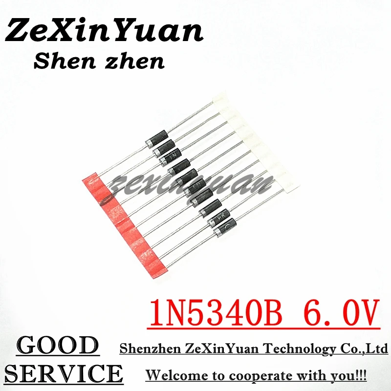 

10PCS/LOT Zener Diode 5W 6V IN5340B 1N5340B 1N5340 5W DO-15 CASE17-02