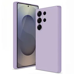 Noble Fashion Shockproof Protective Liquid Silicone Phone Case in Solid Color - Galaxy S25 (Light Purple)