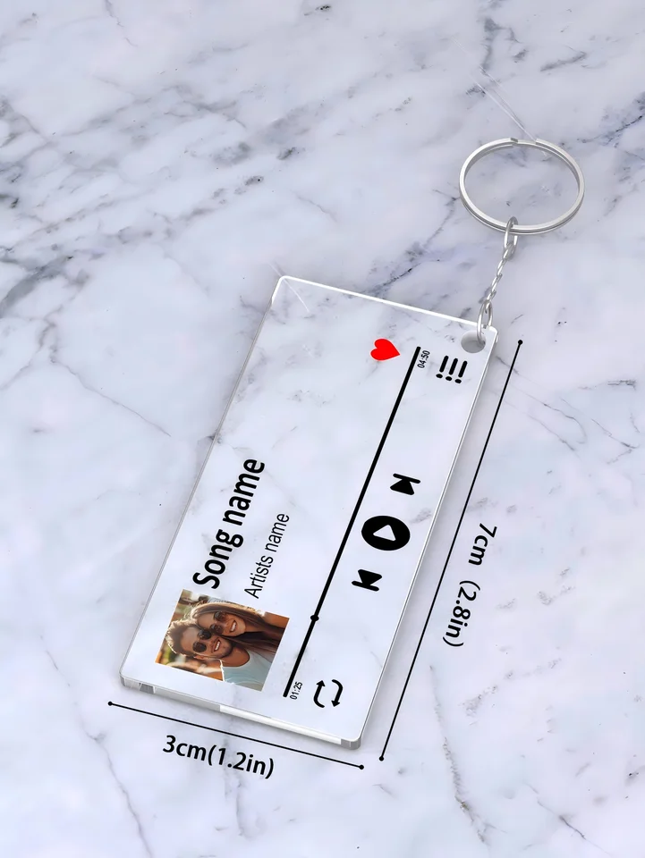 Personalized Acrylic Photo Keychains Engraved Gifts