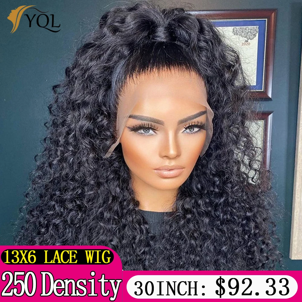 

Water Wave 13x6 Lace Front Human Hair Wig for Women Curly Human Hair Transparent Deep Wave Frontal Wig Remy Human Hair Wigs