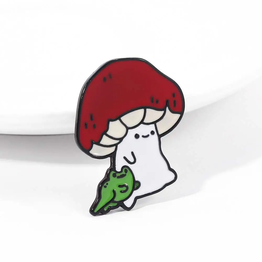 

Lapel Pin Jewelry Accessories Travel Commemorative Mushroom and Froggo Enamel Pin Lapel Brooch Mushroom Brooches Brooches Pin