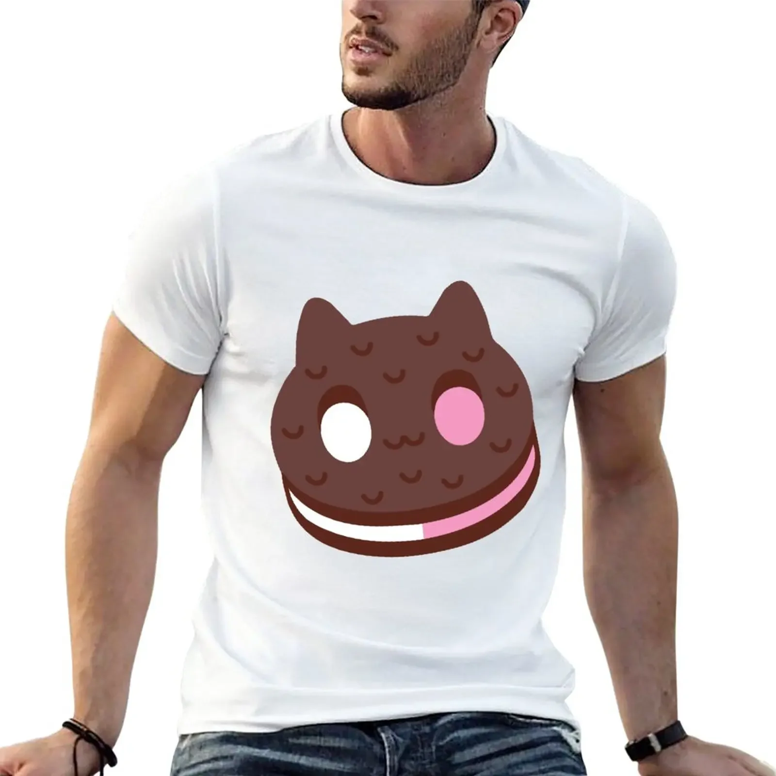 

Cookie Cat T-Shirt hippie clothes vintage mens champion t shirts
