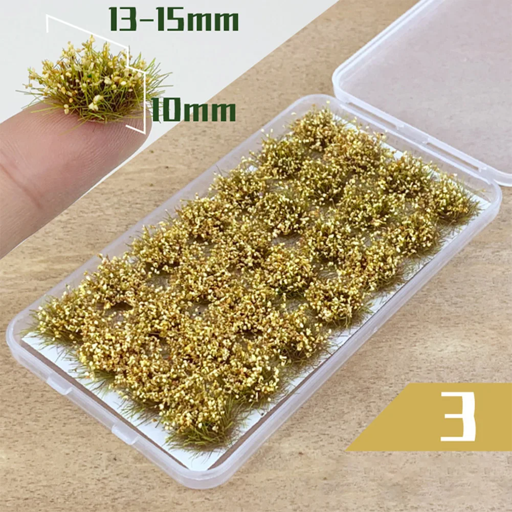 Self-Adhesive Static Grass Tufts For Miniature Scenery Wildflowers Flower Cafts Artificial Grass Modeling Wargaming DIY Handmade 3