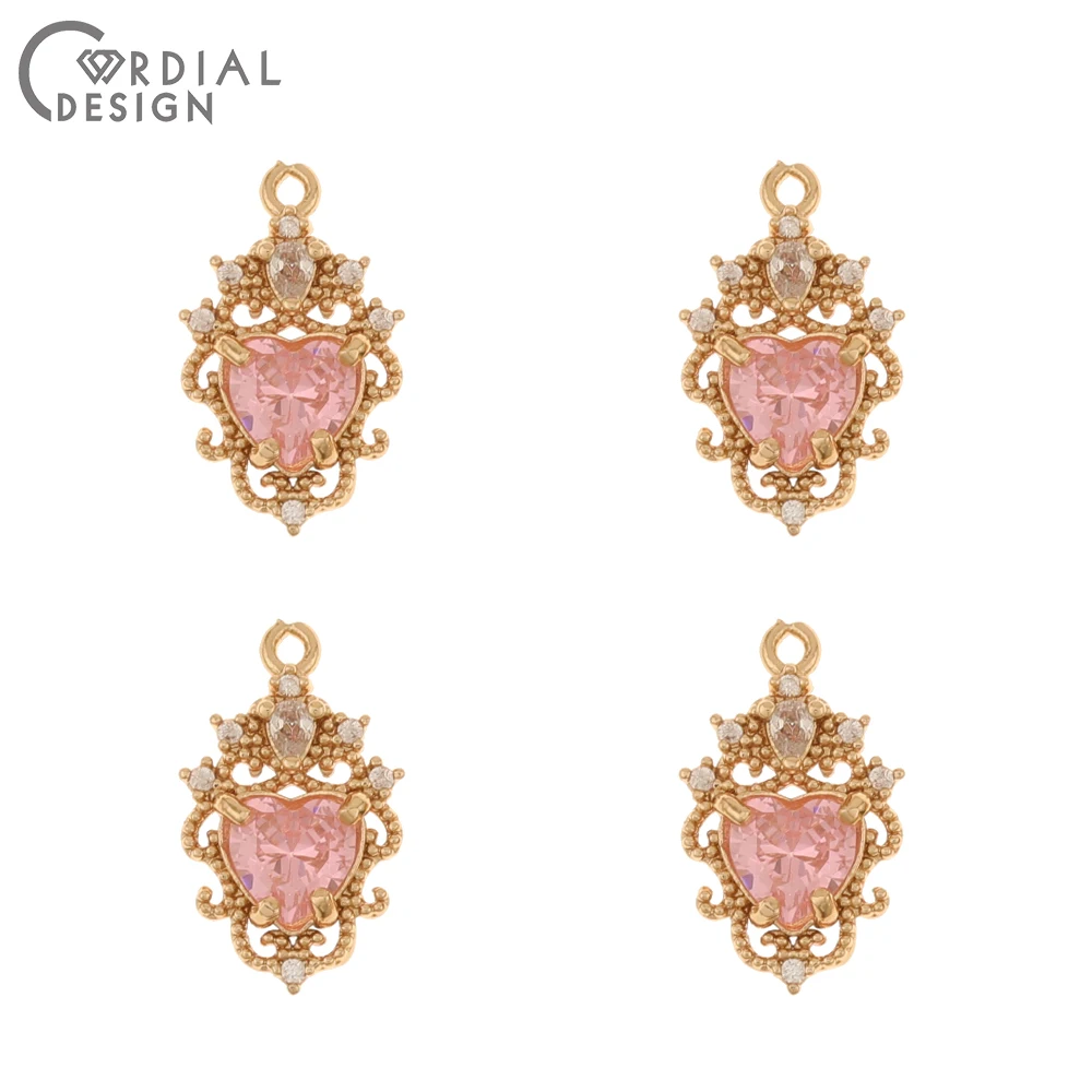 Cordial Design 50Pcs 11*18MM Earrings Accessories/Crystal Pendant/DIY Charms/Heart Shape/Jewelry Finding & Components/Hand Made - cordial