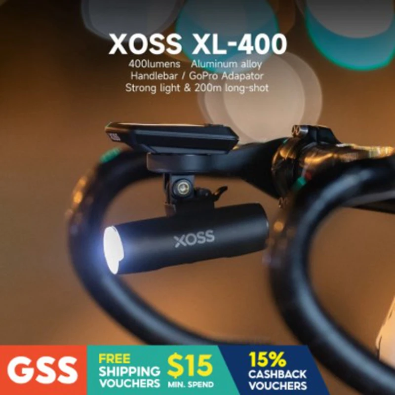 

Передний фонарь для велосипеда XOSS XL-400, 400 люмен, для ночной езды, освещение для велосипеда
