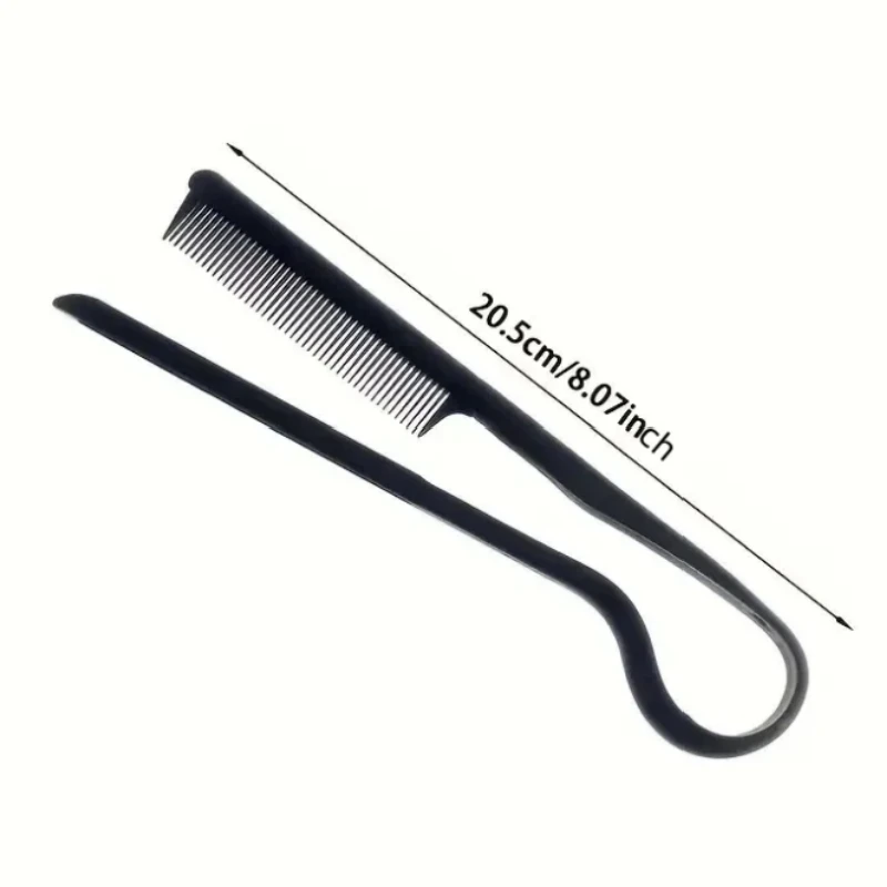 1/2Pcs 빗 미용 V 자형 빗 지저분한 머리 마무리 스트레이트 닝 절단 부목 플라스틱 클립 헤어 가발 스타일링 도구