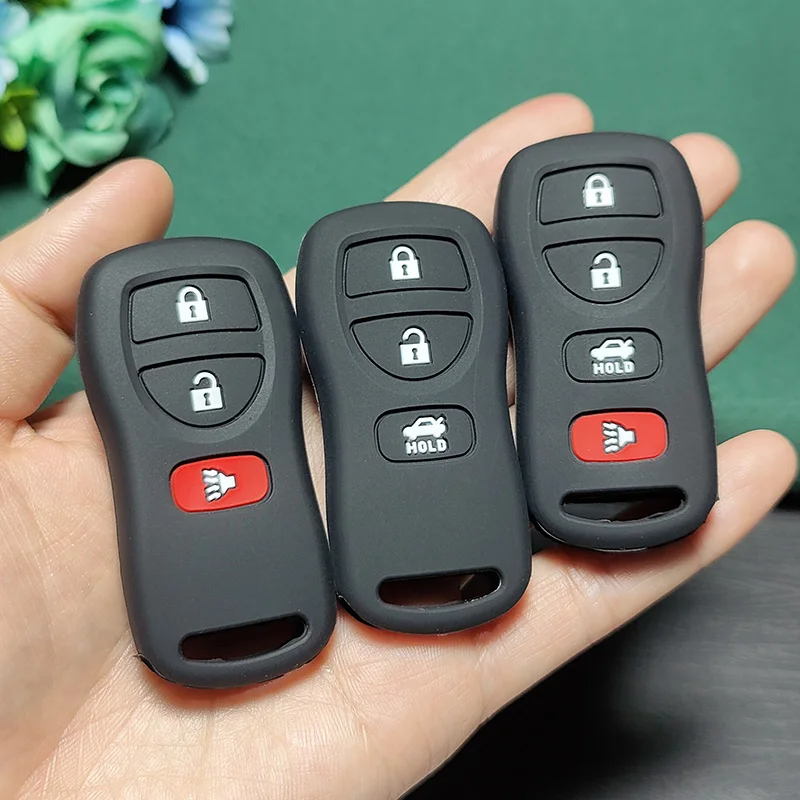 Rubber Remote Car Key Shell Case Cover Protector For Nissan Pathfinder Titan Versa Maxima Frontier Xterra Murano Remote keychain