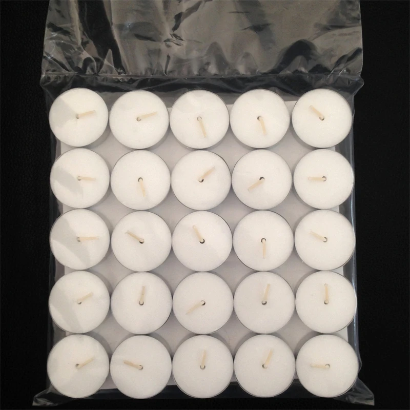 100 PCS 4 Hours Tealight Candles Burning Time White Paraffin Wax Aluminum  Holder Tealights Wax Candle Tea Boiling Candle - AliExpress