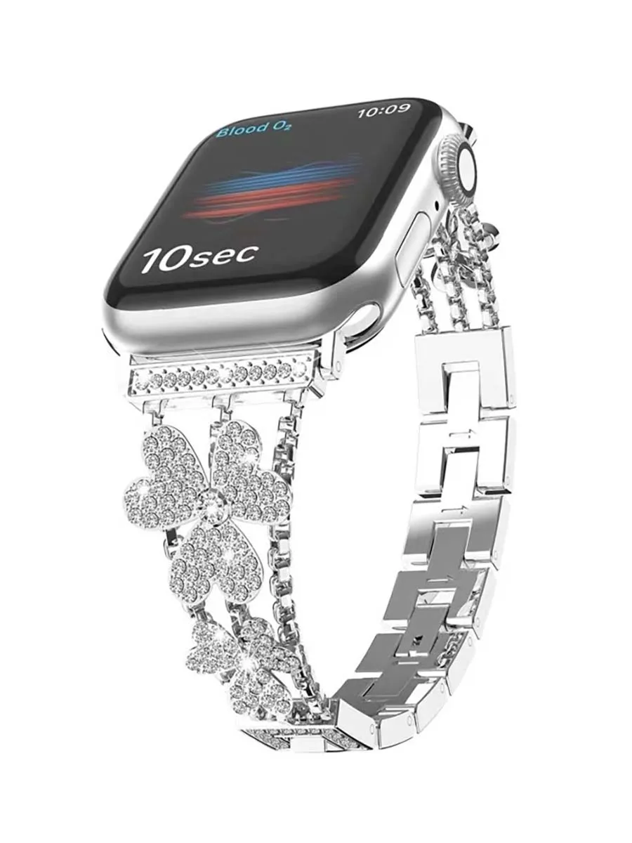 

Браслет из алмазной стали для Apple Watch Band 44/42/45/49/41/40/38 мм, женский ювелирный браслет для IWatch Series 7 SE 6 ultra