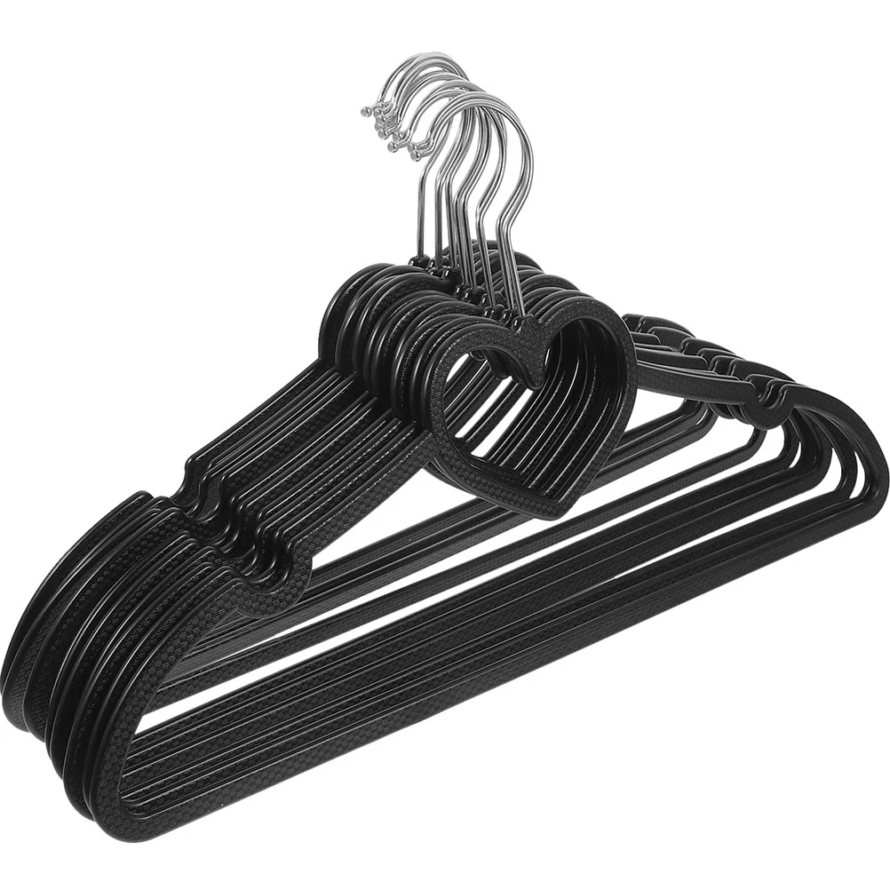 

20 Pcs Suit Heart Shaped Clothes Drying Rack Girl Hangers Clothing Plastic Heavy Duty for Coats
