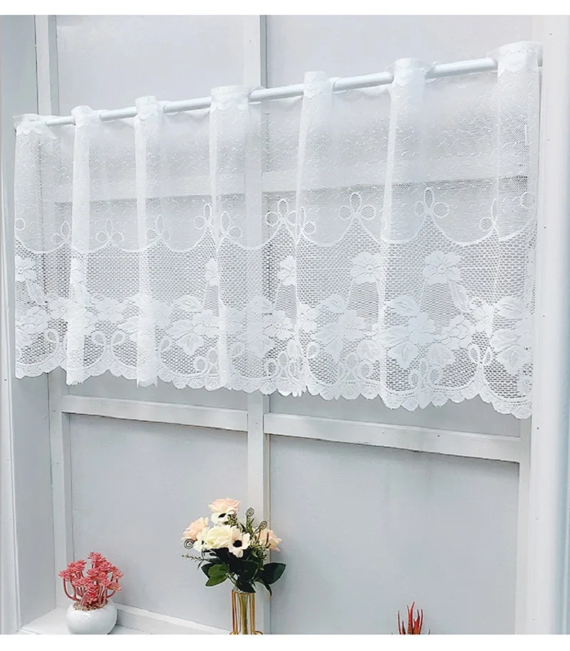 Rideau En Dentelle Blanche Fente Tête Supérieure - Vendu Au Mètre - Fabriqué En Turquie