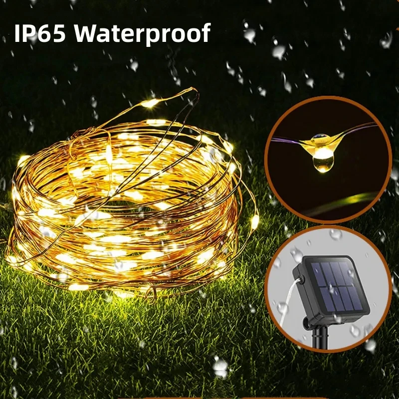 50100LEDsSolarFairyLightsWaterproofSolarPowerStringLight