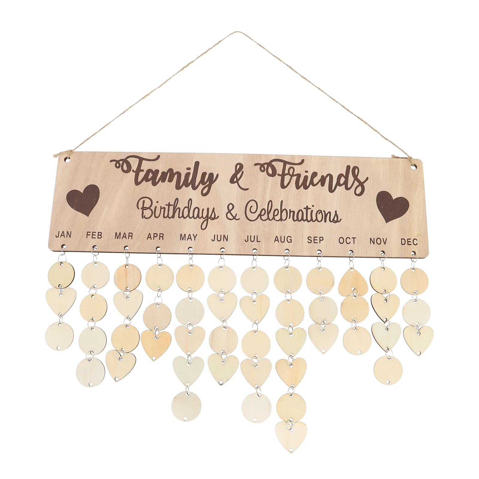 Home Deocr Calendar Hanging Decoration Family Birthday Calendar With Tags Hanging Birthday Calendar Birthday Wall Calendar family calendar daily monthly planning hanging delicate decoration for home wall pu