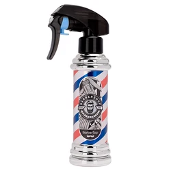 Fine Mist High-Pressure Spray Bottle - 200ml Refillable Container for Barber and Stylist Supplies (Sliver)