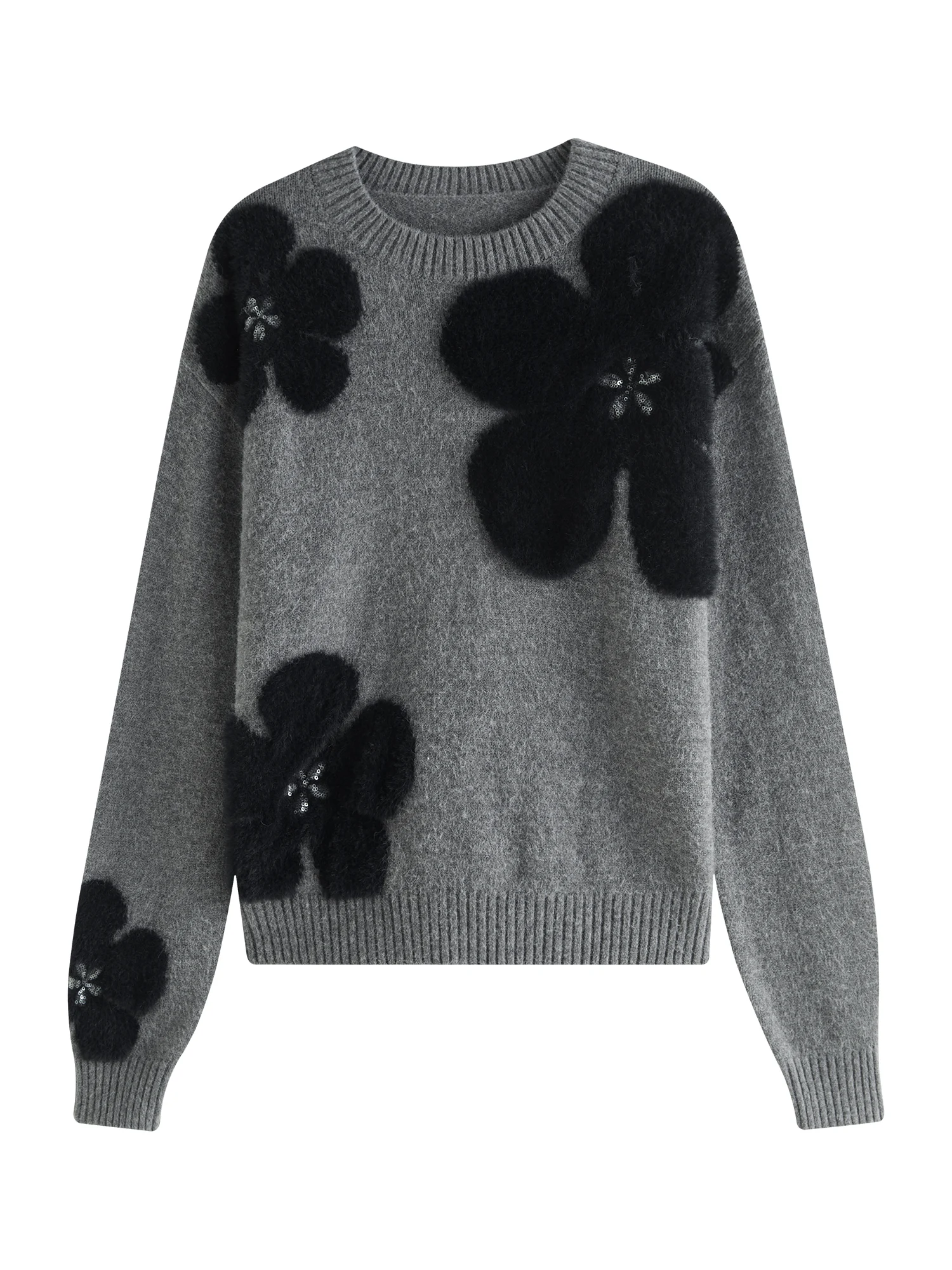 סוודר פרחוני רקום של המותג FSLE 