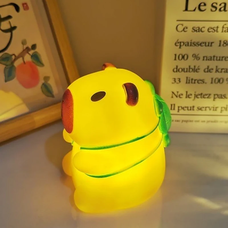 Cute Capybara Night Light Children's Silicone Nightlight Gift USB Rechargeable Animal Touch Bedside Sleep Lamp Decoration led night light night light led night lamp