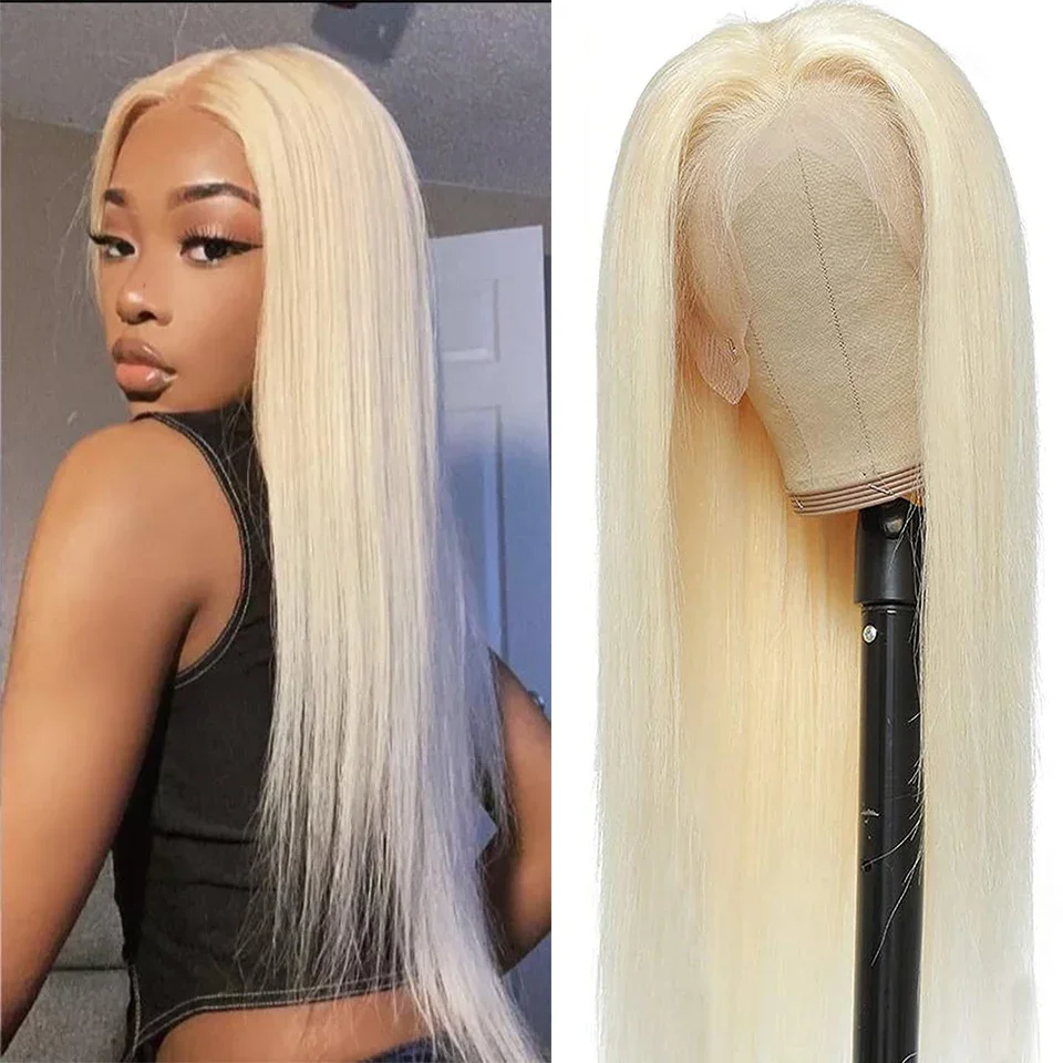 

Lumiere 613 Blonde Lace Frontal Wig Human Hair Straight 13x4 HD Transparent Lace Front Wigs 4x4 Lace Closure Wig For Women