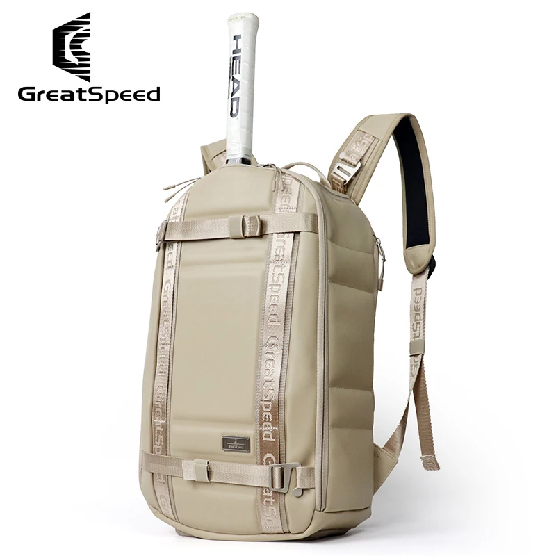 

Original GreatSpeed 2024 Tennis Racquet Backpack 2-pack Khaki Badminton Padel Squash Bag Adult Teenager Tenis Sport Shoulder Bag