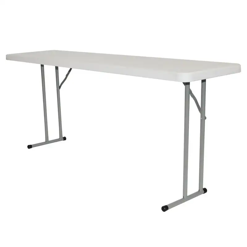 

Plastic Table - 6' x 18" - White Granite