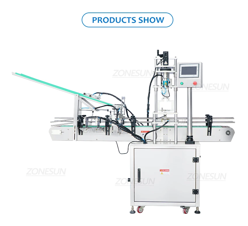 ZONESUN ZS-XG440F Automatic Screwing Irregular Bottle Pineapple-Shaped duckbilled Cap Capping Machine