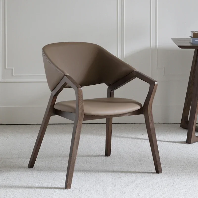 Simple Chair Household Book Dining Italian Pure Wood Table and Study Office s Set Working