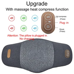 Heated Vibration Neck and Back Massage Pillow with Memory Foam Support (Upgrad Waist)