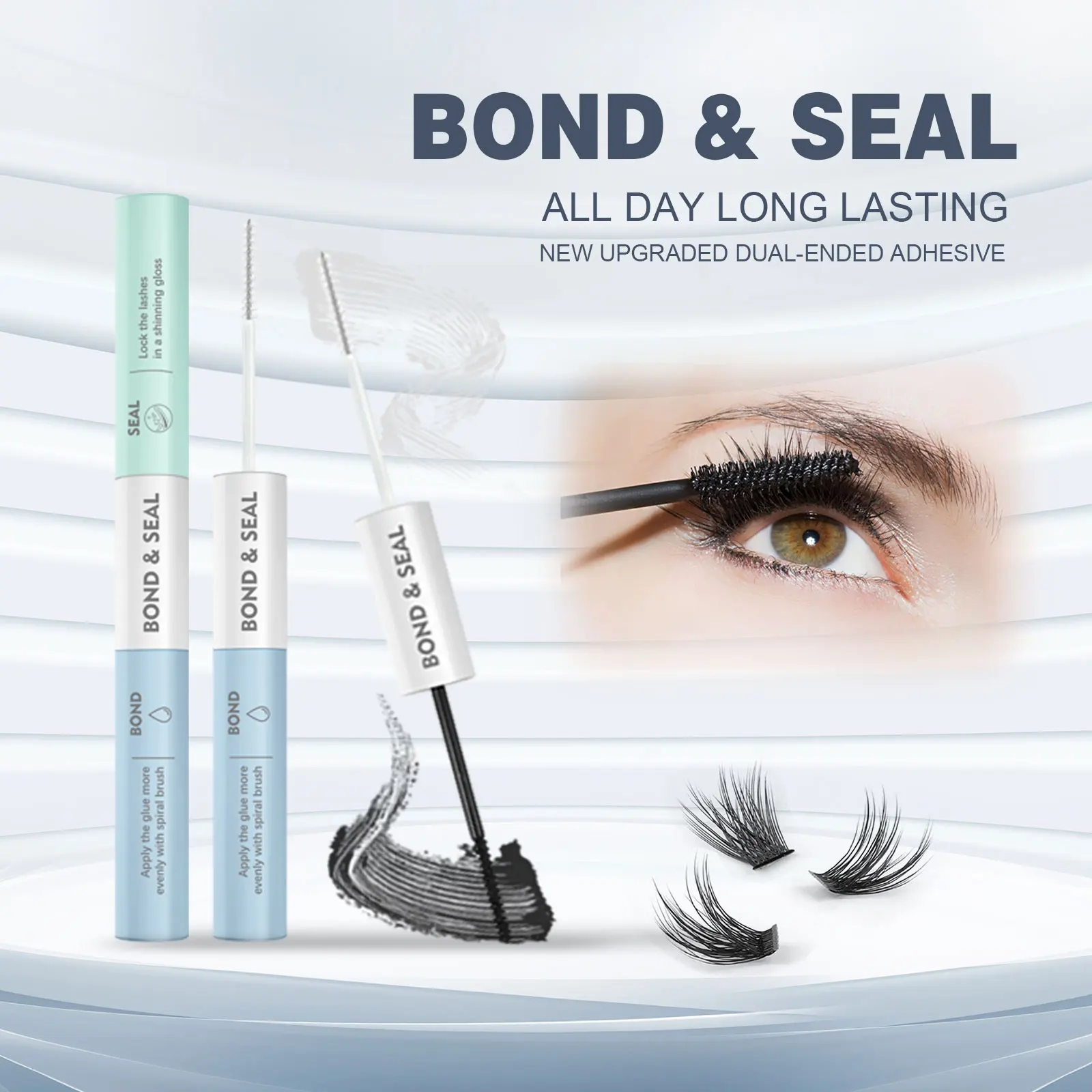 ClusterLashGlueLongLastingBlackLatexFreeLashGlueWaterproofBondSealStrongEyelash