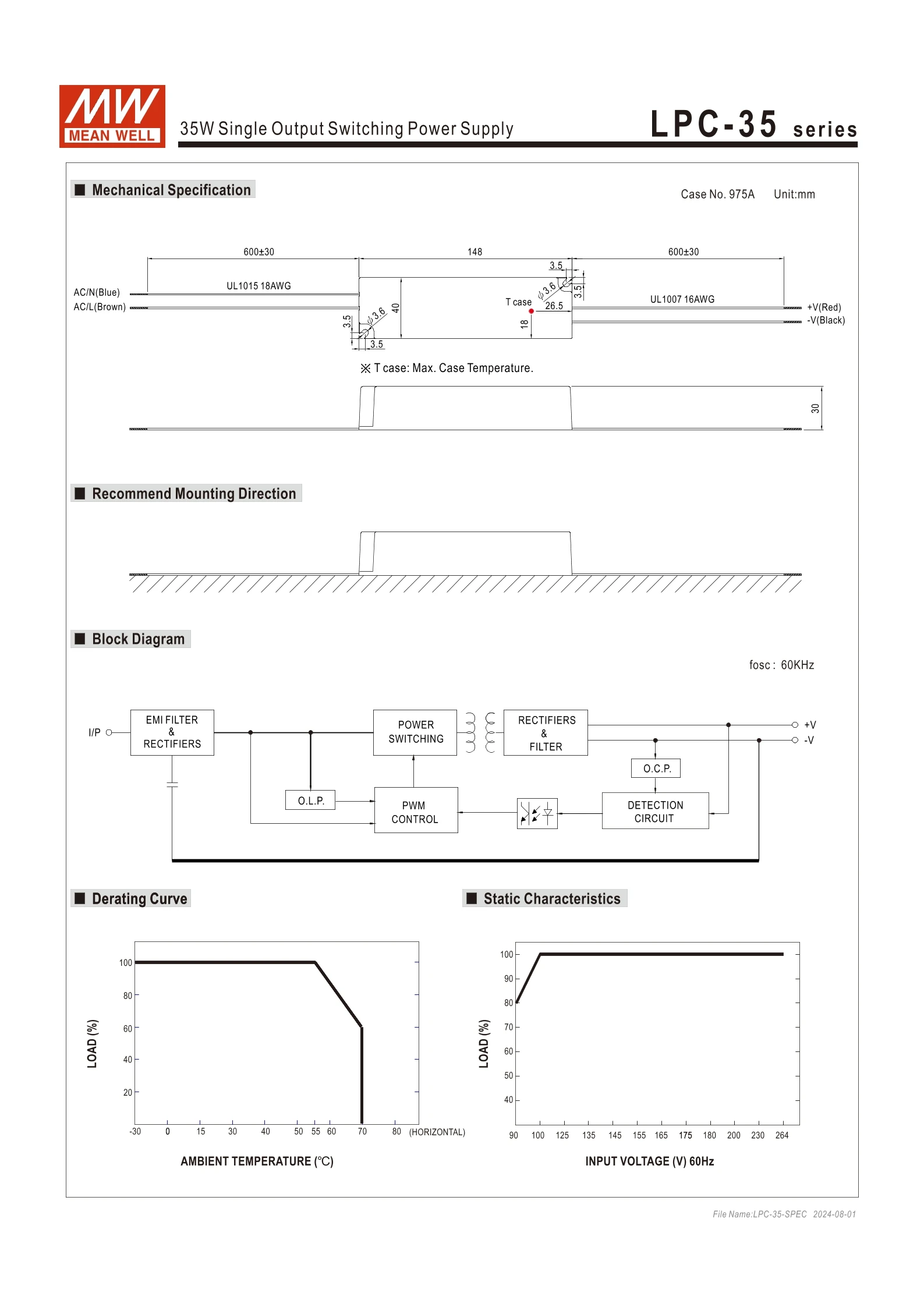 Description Picture 3 of itemMEAN WELL 35W Single Output Switching Power Supply LPC-35-700 | 700mA LPC-35-1050 | 1050mA  LPC-35-1400 | 1400mA