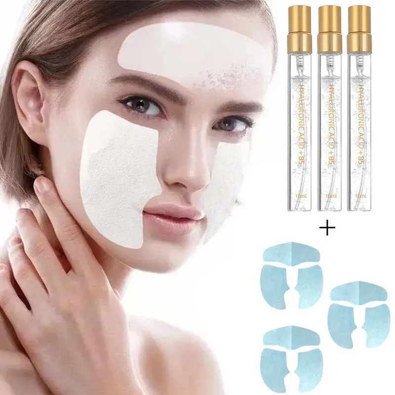 Soluble Collagen Anti-Aging Mask Essence Set Face Filler Collagen Protein Mask Remove Wrinkles Firming Serum Skin Care Set instant wrinkles remove face serum anti aging skin lift tightening reduce eye fine linesmoisturizing korean cosmetics 30ml