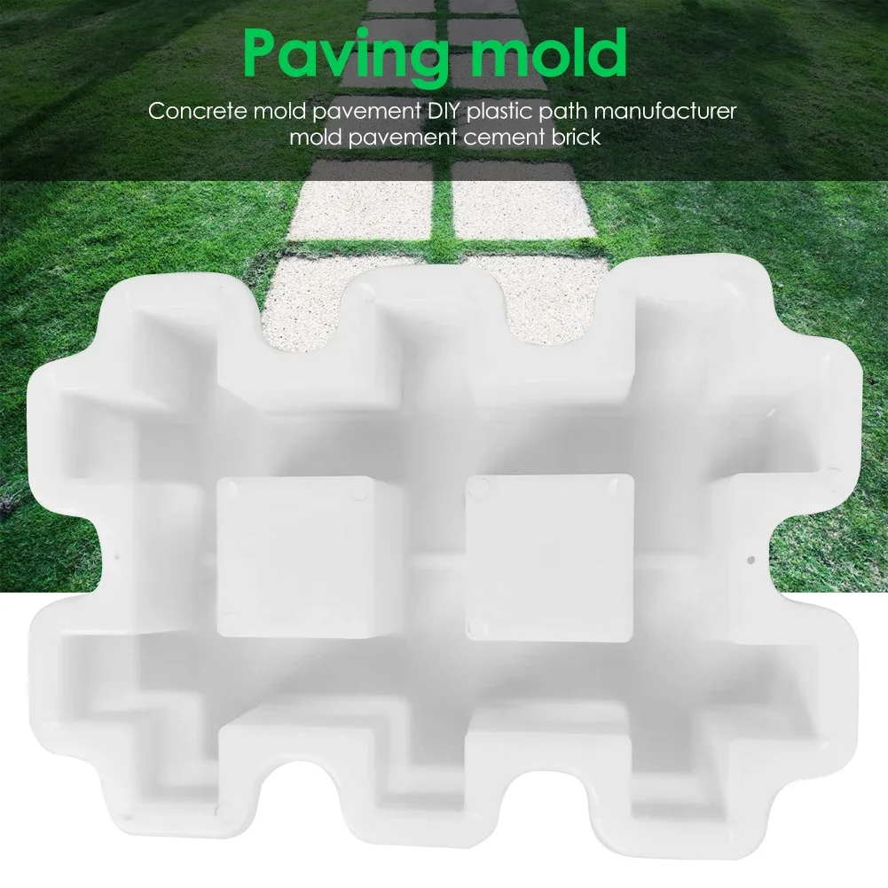 Home Garden Courtyard DIY Paving Mould Road Concrete Brick Carving Stone Path Paving Road Walk Maker Mold Imitation