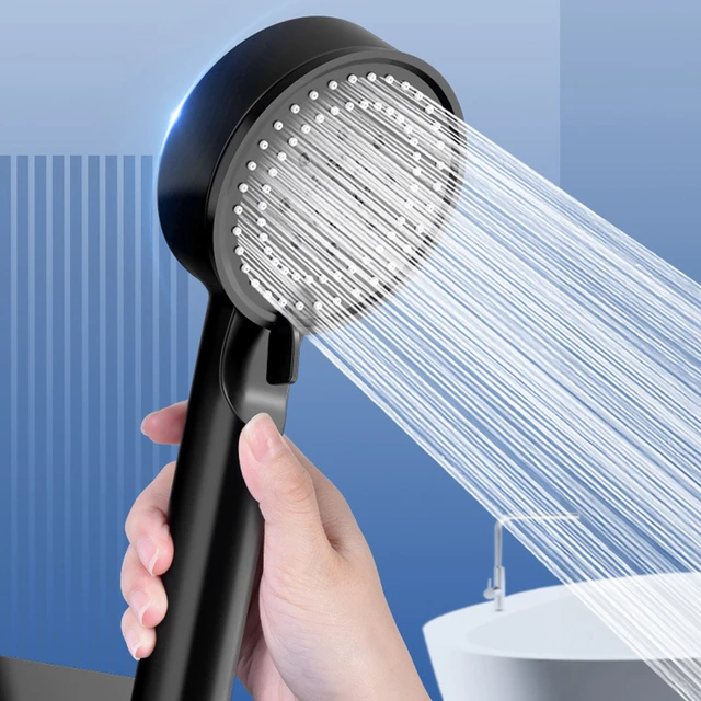 Soffione doccia ad alta pressione regolabile a 5 velocità One-key Stop soffione  doccia portatile a risparmio idrico con tubo flessibile accessori per il  bagno - AliExpress