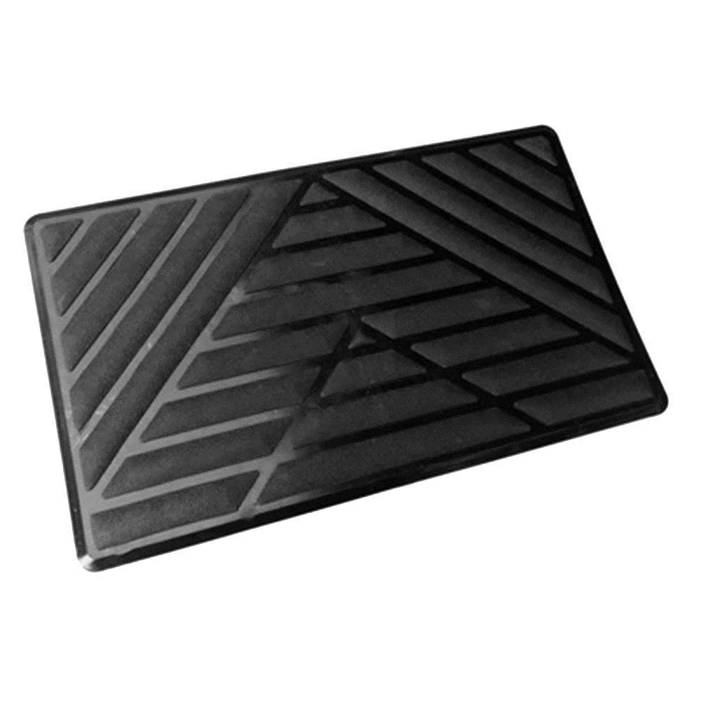 New Universal Black PVC V-shaped PedalsCar Floor Carpet Pad Heel Foot Mat Pedal Patch Cover 25x15cm Car Foot Pad Car Mat
