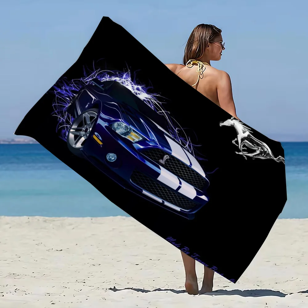 Ford Mustang Beach Towel Robe Christmas Towels Bathroom Large Bath Towels Bathrobe Girl Spa Size Bathing Adults Anime Home 5