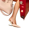 Summer Strange Heels Ladies Shoes Solid Color Design Women's Shoes with Rear Trip Straps Pointed Toe Fashion Zapatos Para Mujere 6