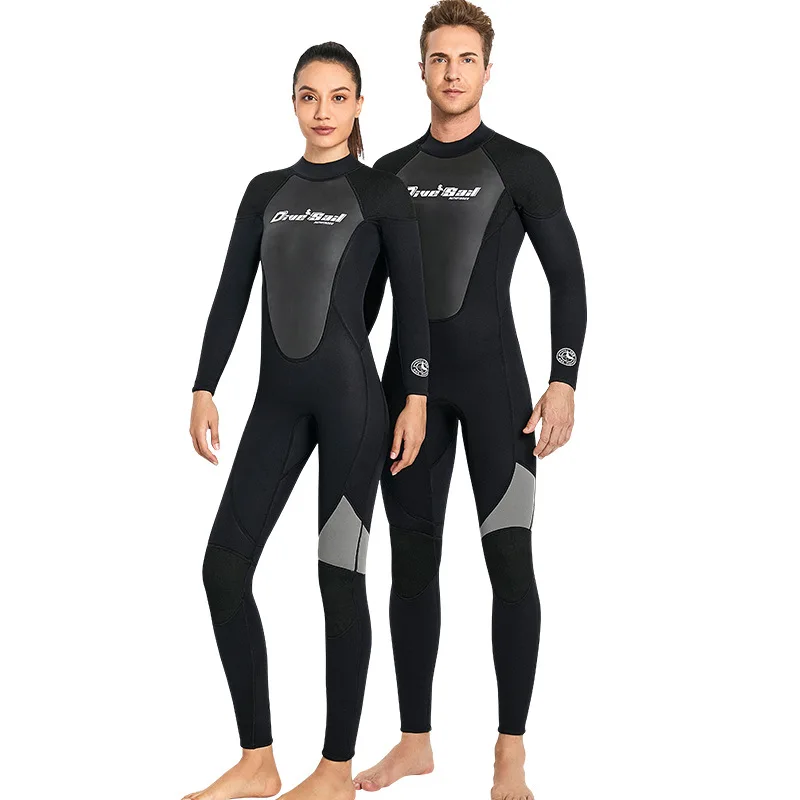

3mm Men And Women's One-Piece Long-Sleeved Warm Surfing Suit, Cold-Proof Snorkeling Swimming Diving Suit, Cx62
