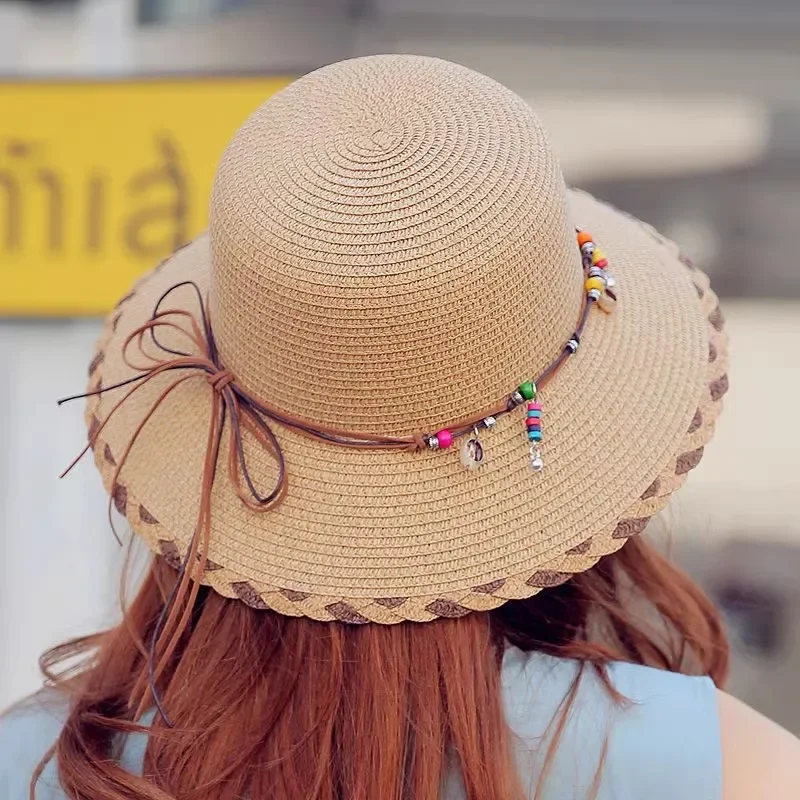Fashionable Korean Multiple Styles Version Little Daisy Embroidered Straw Hat Women Summer Foldable Fisherman's Hat Sun Hat
