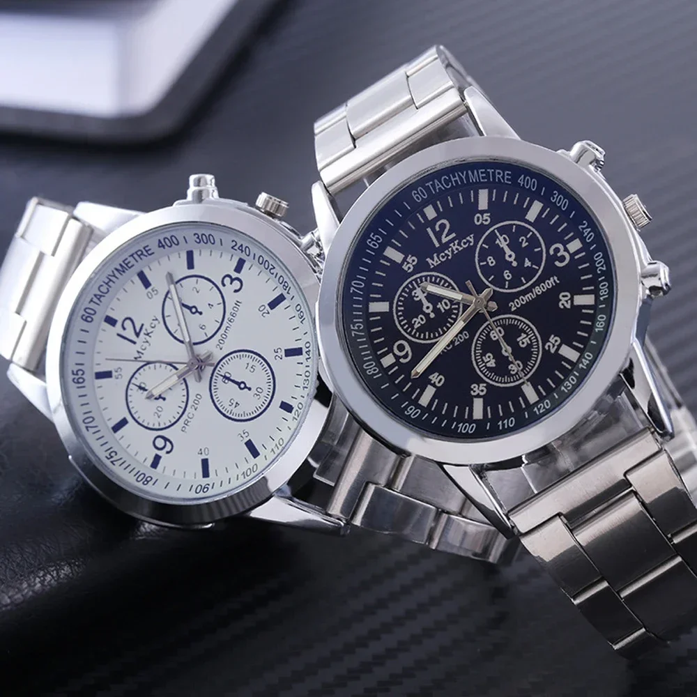 Fashion Watch 1PCS Men's Business Trend Leisure Classic Round Dial Quartz Watch for Daily Clothing