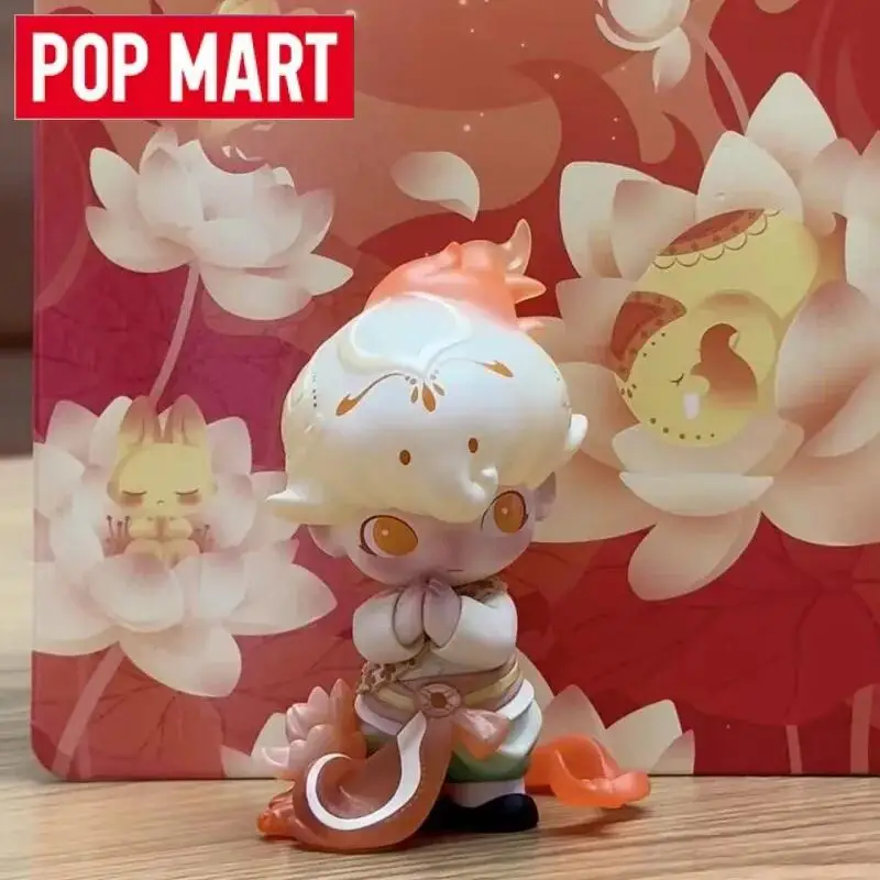 POP MART Dimoo Flaming Lotus Anime Action Figure Blind Box Guess