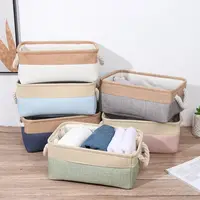 Storage Basket Home Supplies Sundries Sorting Basket Folding Linen Organizer Box Underwear Socks Baby Toys 4