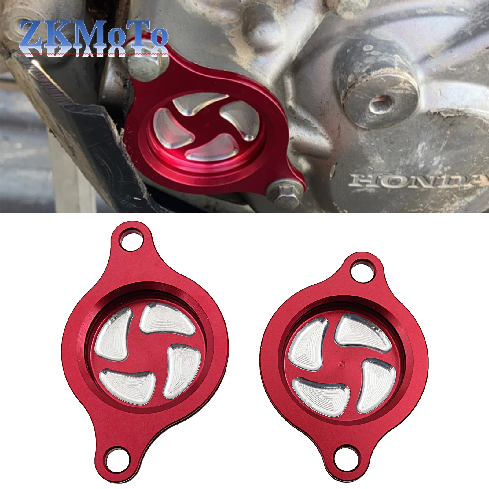 

Motorcycle Aluminum CNC Oil Filter Cap Cover For Honda CRF250R CRF450R CRF 250R 450R 2009 2010-2016