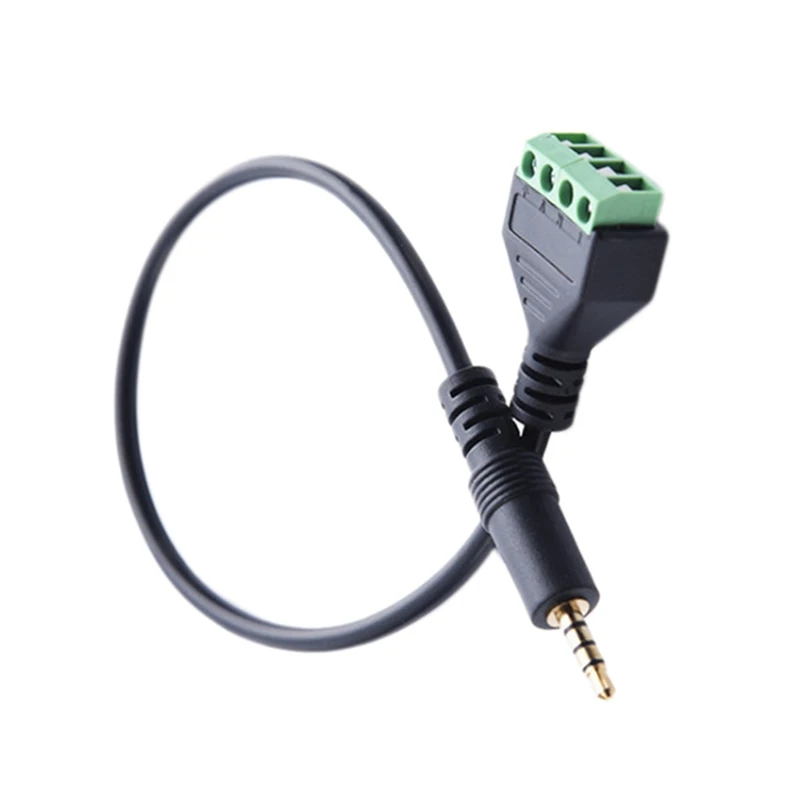 Adattatore Cavo Jack 3.5mm Maschio A Morsettiera A Vite 4 Poli - TRRS Stereo Per Audio - 2 Pezzi + Cacciavite