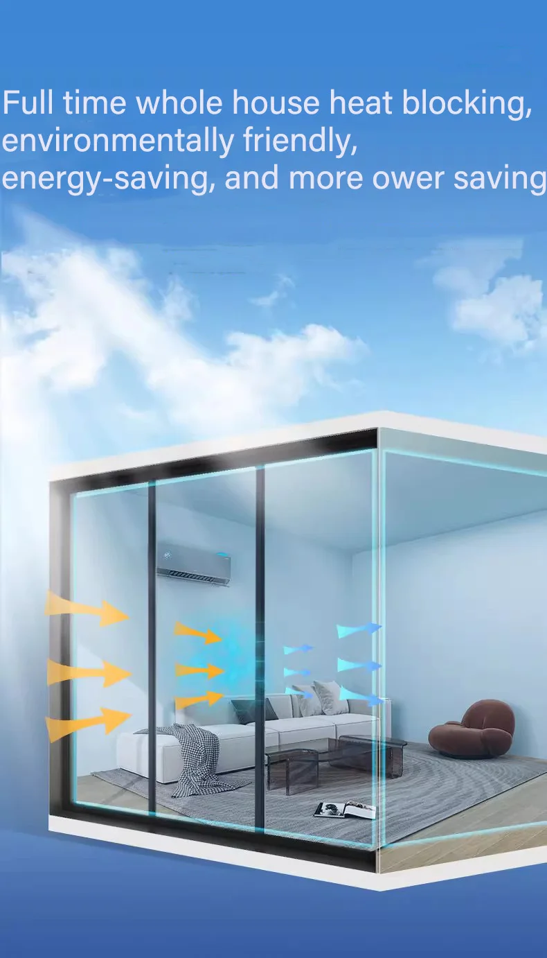 Gray single-sided window film, self-adhesive home and office glass sticker reflective mirror film, UV resistant, window privacy