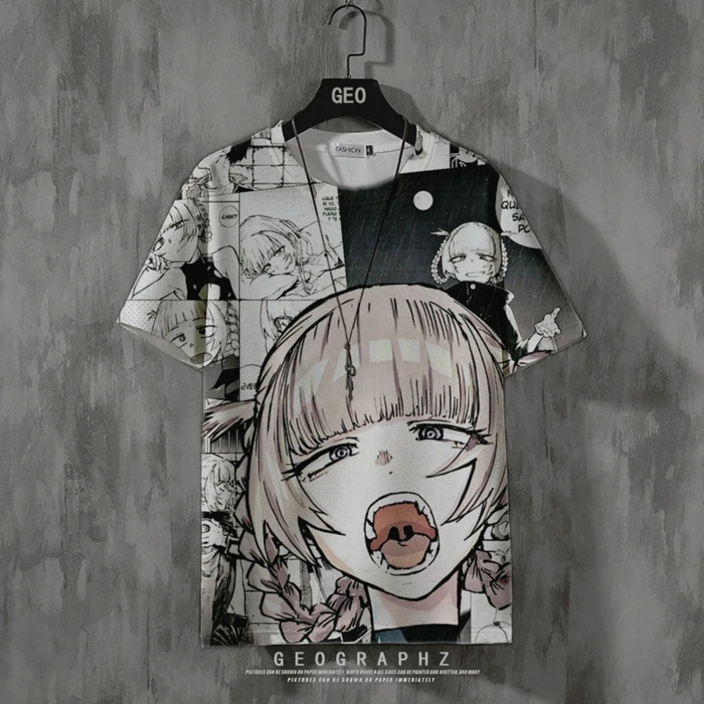 

Anime Men's T-Shirt Retro Street Short Sleeved T Shirt For Men Casual 3d Print Summer Top Breathable Loose Men's Clothing