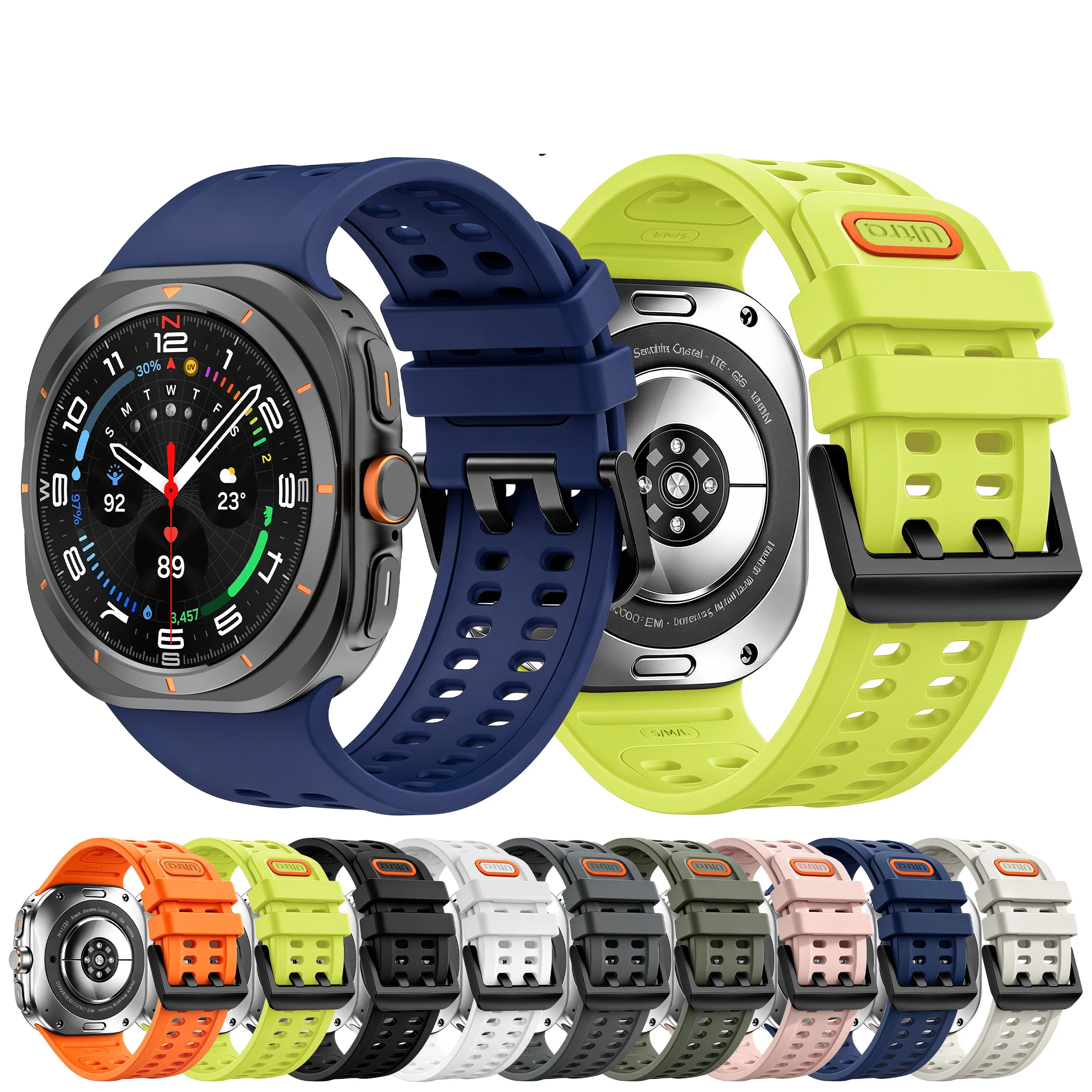 Silicone Wristband Strap for Smartwatches - Soft Replacement Band, 47mm